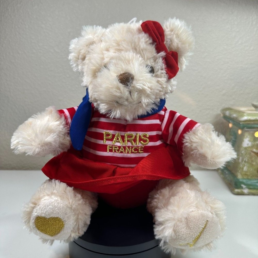 Keel Toys Paris France Plush Girl Teddy Bear Souvenir